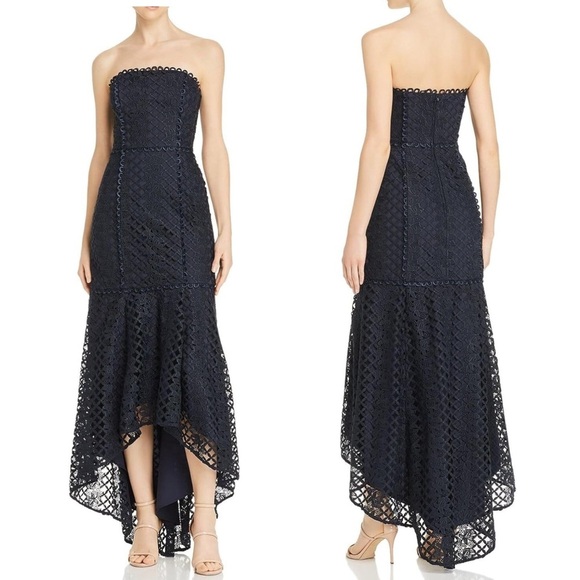Keepsake The Label Lovable Strapless Lace High-low Evening Maxi Gown Dress Small - Picture 6 of 16